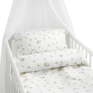Påslakanset till Spjälsäng 2-Dels Lemons Gul - Textil & mattor Populär