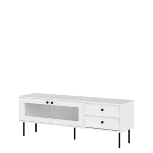 Akilesh Tv-bänk 150 cm Vit - Möbler Fri frakt