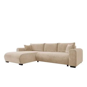 Handda Bäddsoffa med Divan 3-sits i Chenille Beige - Möbler Billig