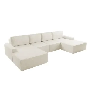 Kundfavorit Bella Bäddsoffa Dubbeldivan 4-sits i Plysch Beige - Möbler