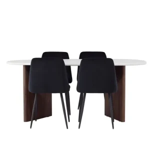 Billigare Grönvik Matgrupp 180 cm Oval med 4 Night Stolar - Möbler