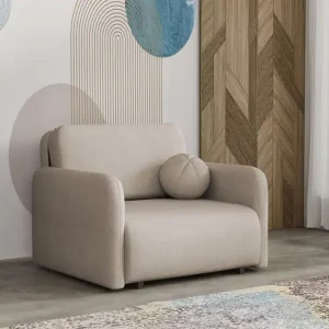 Snabb frakt Ajmeri Bäddsoffa 2-sits i Plysch Beige - Möbler