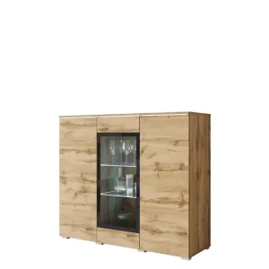 Premium Sherie Vitrinskåp 120x104 cm Brun - Förvaring