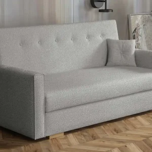 Utförsäljning Ajiz Bäddsoffa 3-sits i Bouclé Grå - Möbler