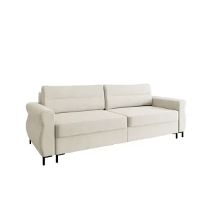Fri frakt Busness Bäddsoffa 3-sits i Plysch Beige - Möbler
