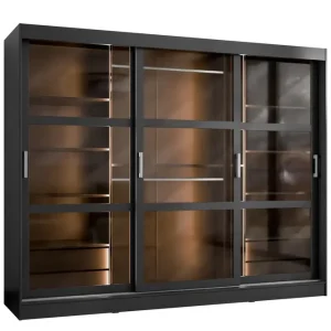 risnedsättning Harvans Garderob 250x203 cm Svart - Förvaring