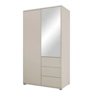 Billigare Agawal Garderob med Spegel 100x178 cm Beige - Förvaring