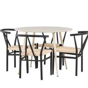 Beställ idag Plaza Matgrupp 100 cm Rund med 4 Alfons stolar - Möbler