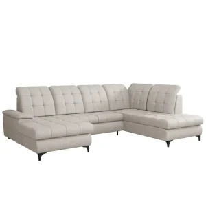 Enzo Bäddsoffa med Divan och Schäslong 4-sits Beige - Möbler Outlet