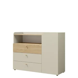 Buhan Byrå 120 cm Beige/Brun - Förvaring Extra rabatt