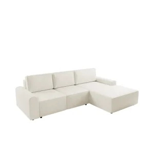 Bella Bäddsoffa med Divan 3-sits i Plysch Beige - Möbler Expressleverans