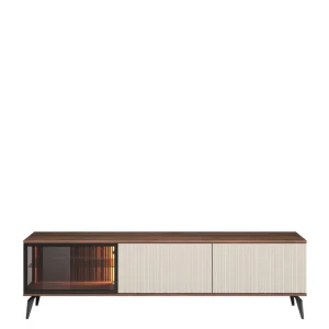 Akinari Tv-bänk 180 cm Brun/Beige - Möbler Köp nu