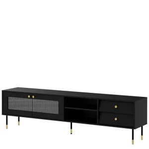 Köp online Akilesh Tv-bänk 200 cm Svart - Möbler
