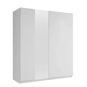Haruna Garderob med Spegel 200x235 cm Vit - Förvaring Erbjudandepris