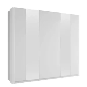 Haruna Garderob med Spegel 250x235 cm Vit - Förvaring Populär