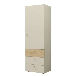 Begränsat erbjudande Buhan Garderob 60x185 cm Beige/Brun - Förvaring