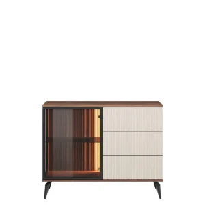 Akinari Byrå 103 cm Brun/Beige - Förvaring Fynd