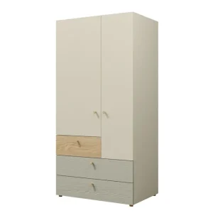 Buhan Garderob 90x185 cm Beige/Brun - Förvaring Expressleverans
