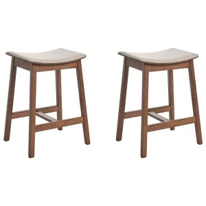 Nedsatt pris Barstol Dixon set om 2 Beige-Mörkt Trä Beige-Mörkt Trä - Möbler
