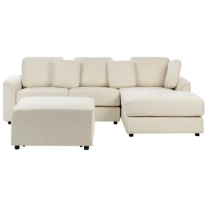 Kampanj 4-sitssoffa Kohlo Beige/svart, Vänstervänd Beige/svart, Vänstervänd - Möbler
