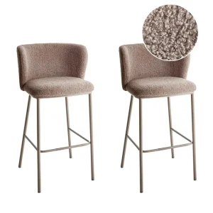 Begränsat erbjudande Barstol Mina II set om 2 Brun Brun - Utemöbler & utemiljö