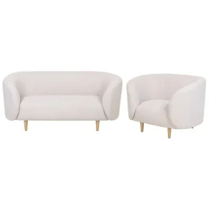 Extra rabatt 3-sits Soffgrupp Loen Beige/guld Beige/guld - Möbler