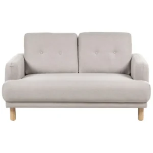 Nyhet 2-sitssoffa Tuve Beige, ljust trä, Polyester Beige, ljust trä, Polyester - Möbler