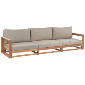Begränsat erbjudande 3-sitssoffa Timor Ljus trä/grått/beige, Ja Ljus trä/grått/beige, Ja - Utemöbler & utemiljö