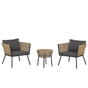 Cafeset Gargano Brun/grå Brun/grå - Utemöbler & utemiljö Reapris