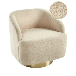 Snabb leverans Fåtölj Lavik Beige/guld Beige/guld - Möbler