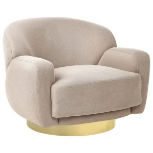 Fåtölj Lejre Taupe/guld Taupe/guld - Möbler Billigare