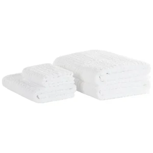 Handduk Atai set om 4 Vit Vit - Textil & mattor Erbjudandepris