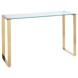 I lager Konsolbord Tilon Transparent, guld Transparent, guld - Möbler