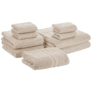 Handduk Atai set om 9 Beige Beige - Textil & mattor Endast idag