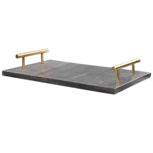 Bricka Dimari Svart/guld Svart/guld - Servering & matlagning Bästa pris