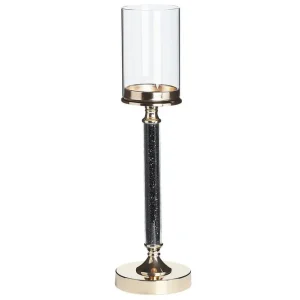 Ljusstake Abbeville Svart/guld, 13x13x48 cm Svart/guld, 13x13x48 cm - Inredning Säker betalning