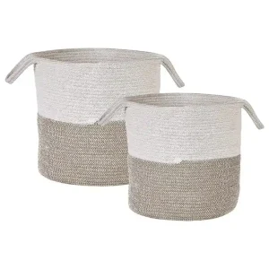 Korg Pazha set om 2 Beige, vit Beige, vit - Förvaring Köp online