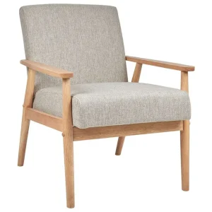 Fri frakt Fåtölj Esrum Grå/ljust trä, Polyester Grå/ljust trä, Polyester - Möbler