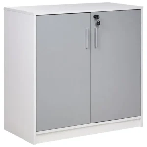 Snabb frakt Förvaringsenhet Zehna Grå, vit, 80x40x80 cm Grå, vit, 80x40x80 cm - Förvaring