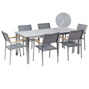 Expressleverans Matsalsset Cosoleto/Grosseto Grå/Silver, 6-Sits Grå/Silver, 6-Sits - Utemöbler & utemiljö