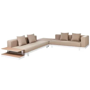 Loungegrupp med bord Missanello Beige/vit Beige/vit - Utemöbler & utemiljö Populärt val