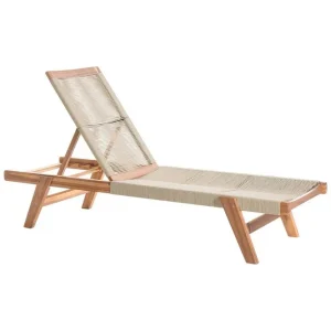 Loungestol Prossedi Beige/ljust trä Beige/ljust trä - Utemöbler & utemiljö Snabb leverans