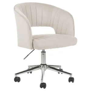 Kontorsstol Katonah Beige/Svart/Silver Beige/Svart/Silver - Möbler Fynd