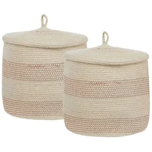 Korg Silopi set om 2 Beige, Orange Beige, Orange - Förvaring Populär