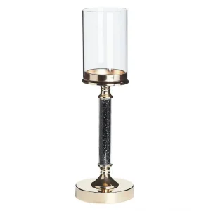 Ljusstake Abbeville Svart/guld, 13x13x41 cm Svart/guld, 13x13x41 cm - Inredning Sista chansen