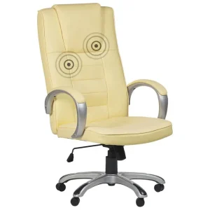 I lager Massagestol Grandeur II Beige/Silver Beige/Silver - Möbler