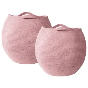 Beställ nu Korg Panjgur set om 2 Rosa Rosa - Förvaring