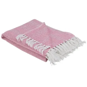 Pläd Tangier Rosa/Vit Rosa/Vit - Textil & mattor Begränsad tid