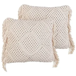 Premium Prydnadskuddar Besham set om 2 Beige Beige - Utemöbler & utemiljö