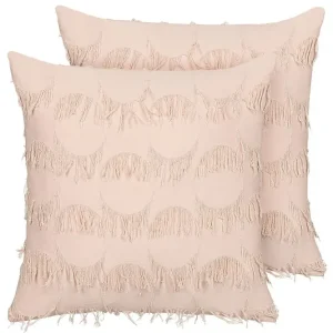 Begränsat antal Prydnadskuddar Agastache set om 2 Rosa Rosa - Textil & mattor